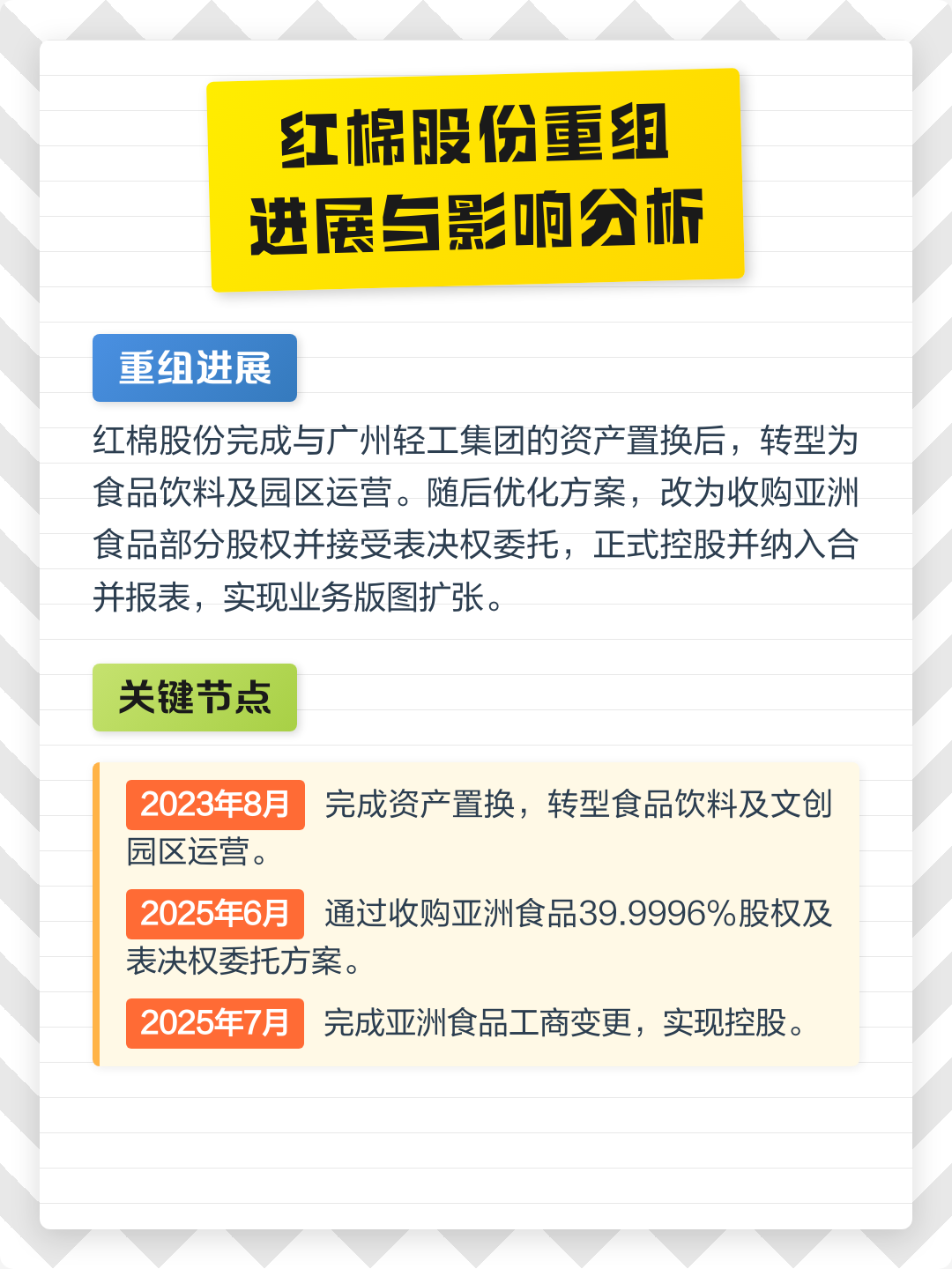 中山市食品资产重组(食品资产重组案例)